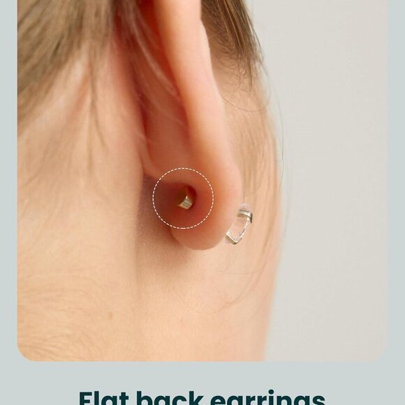 Set of 6 Silver Hypoallergenic Surgical Steel Cubic Zirconia Stud Earrings for S - Picture 3 of 9